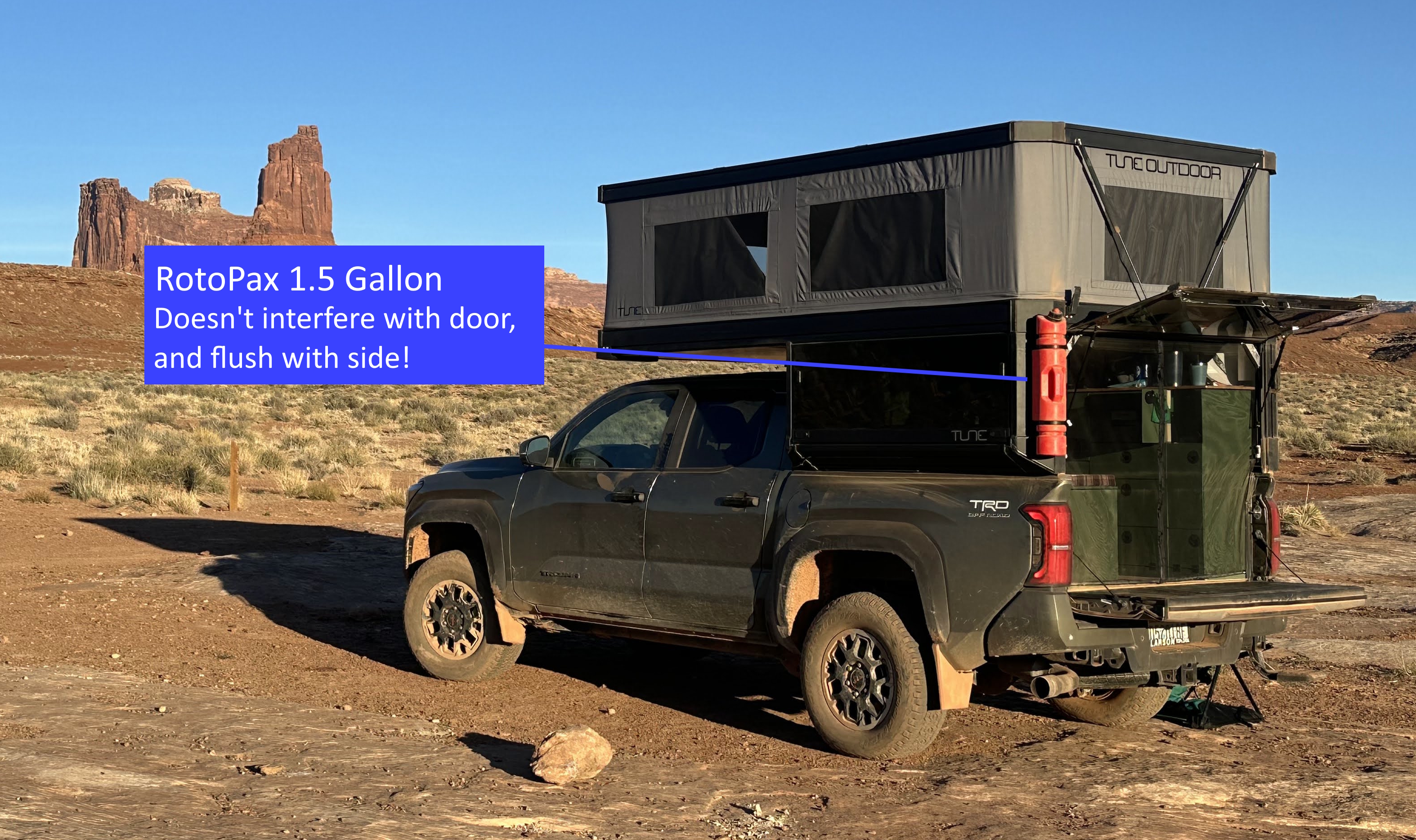 Picture of gas can on truck